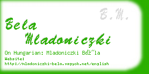 bela mladoniczki business card